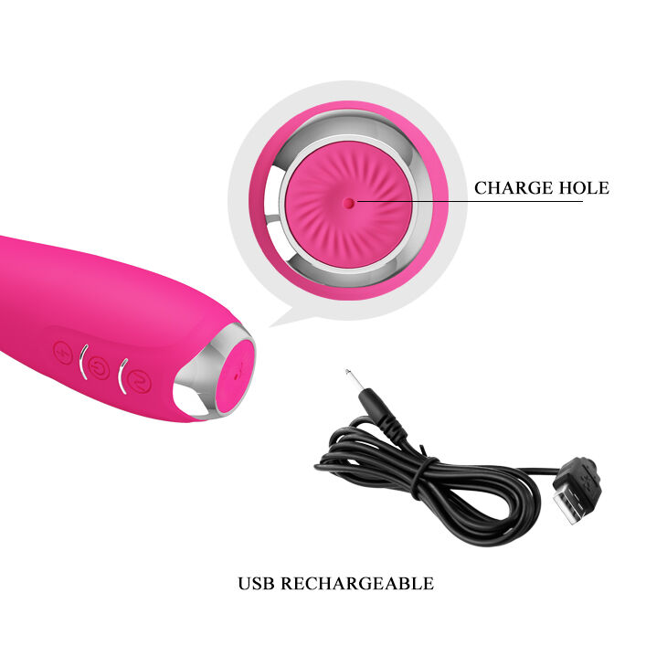 Вибратор с электростимуляцией в розовом цвете Pretty Love Hector Vibrator Pink (App)