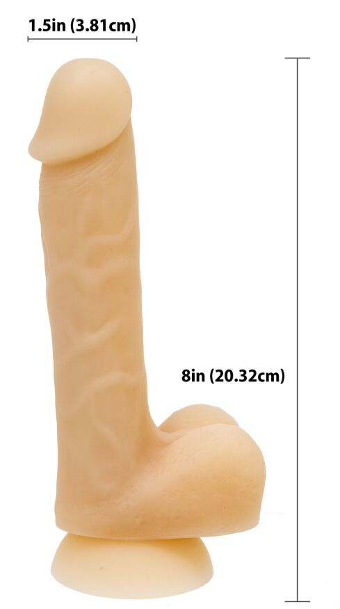 Фалоімітатор із пам’яттю форми, на присосці ADDICTION  -  DAVID 8″ Silicone Dong, віброкуля в подаруно