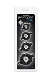 Набір ерекційних кілець NS Novelties Renegade чорний, 4 шт