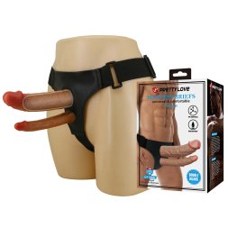 Страпон для подвійного проникнення - Pretty Love Harness Briefs Strap on Kearen
