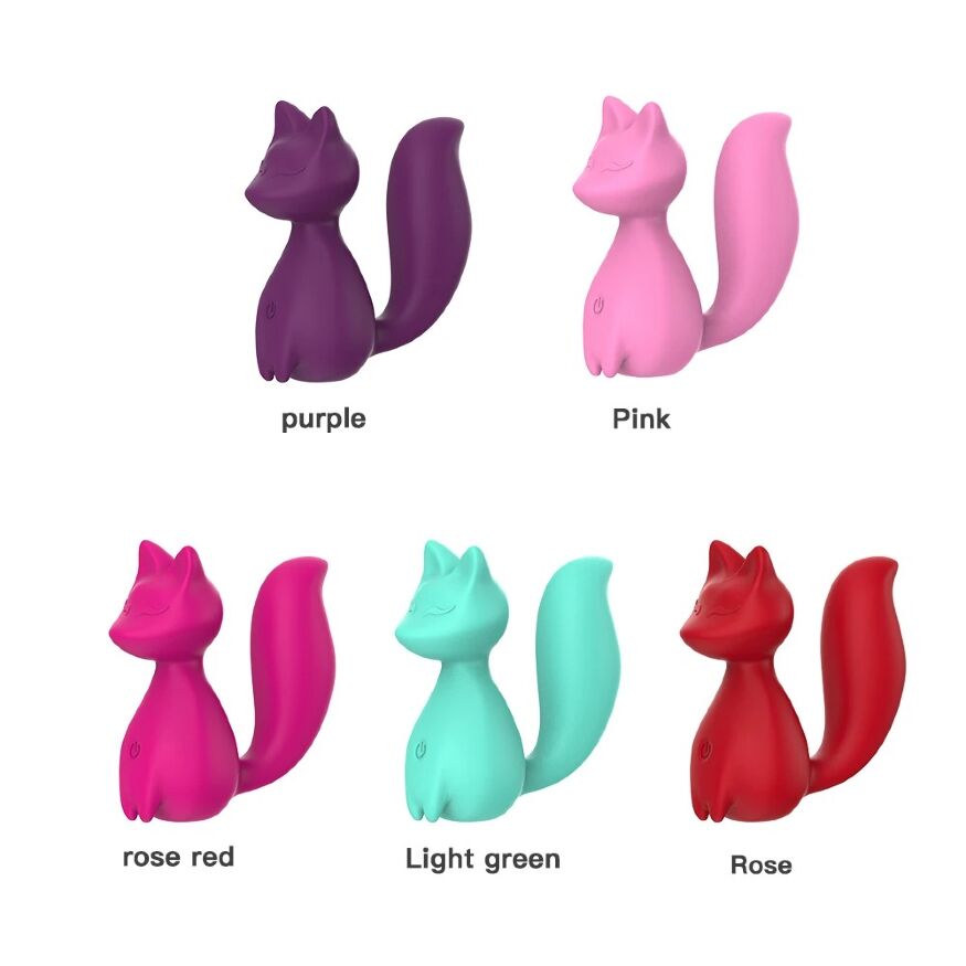 Мини-вибратор клиторальный Every Night Toys Doris в форме лисы красный, 10 режимов вибрации