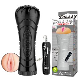 Мастурбатор-вагіна в колбі з вібрацією- Pussy Vibration Vagina Masturbator Cup