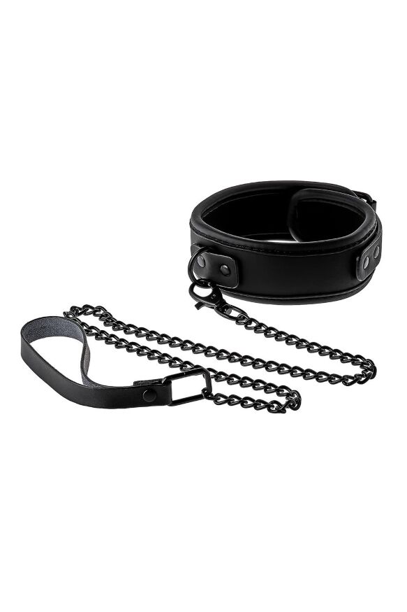 Ошейник с поводком BLAZE COLLAR AND CHAIN BLACK