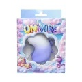 Стимулятор клитора с язычком UNIVIBE Единорог, 10 режимов, градиент бело-фиолетовый
