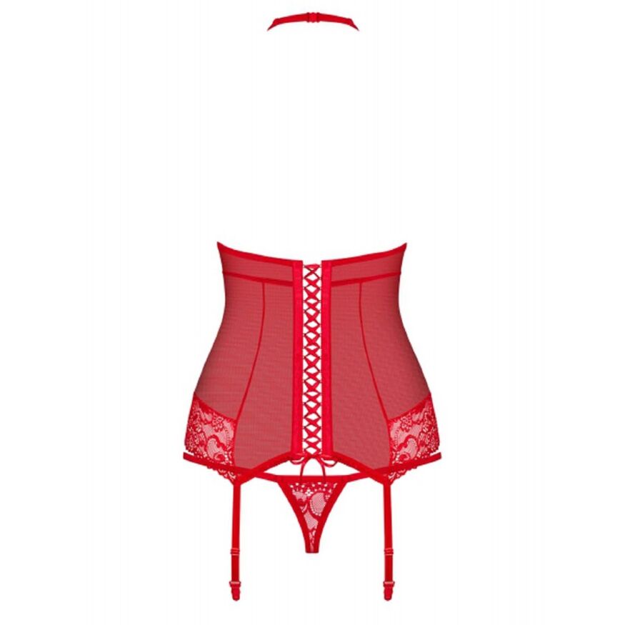 Комплект Obsessive 838-COR-3 корсет и стринги S/M