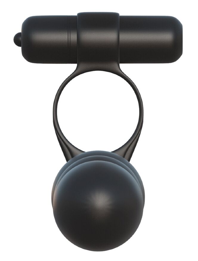 Насадка на член для двойного проникновения с виброкольцом Posable Partner Double Penetrator