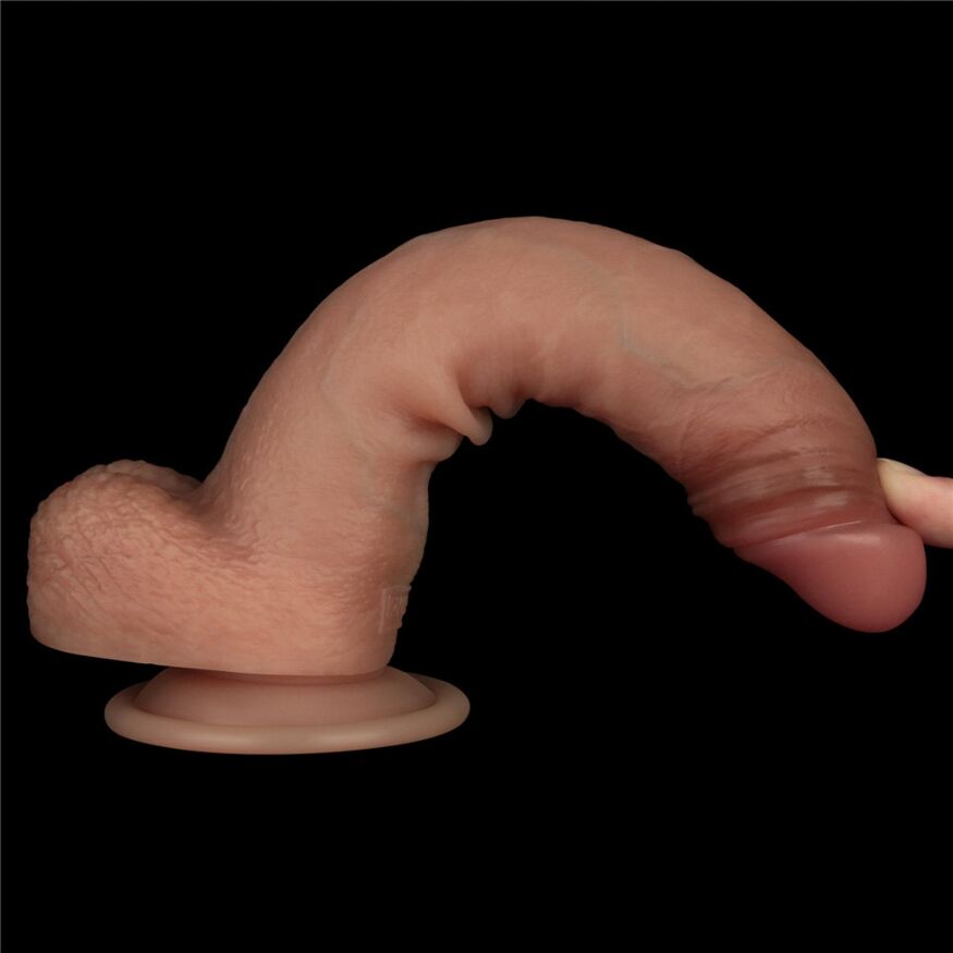 Супер реалістичний член - LoveToy Sliding Skin Pro Dual Layer Silicone Dong 8.5" Flesh #2
