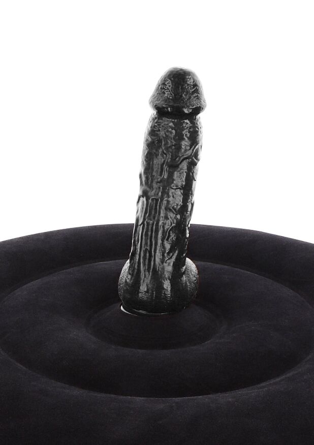 Надувная подушка для секса дополнена реалистичным вибратором Inflatable Fuck Seat w. Remote Black