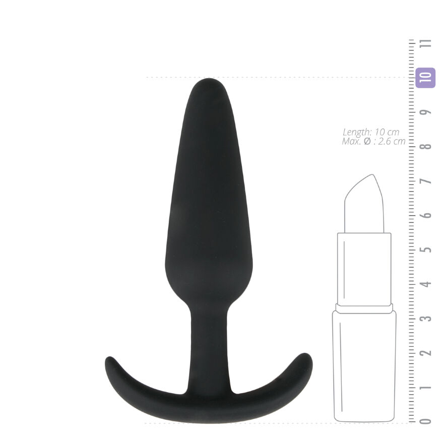 ET110BLK-M Анальная пробка Buttplug черная, M