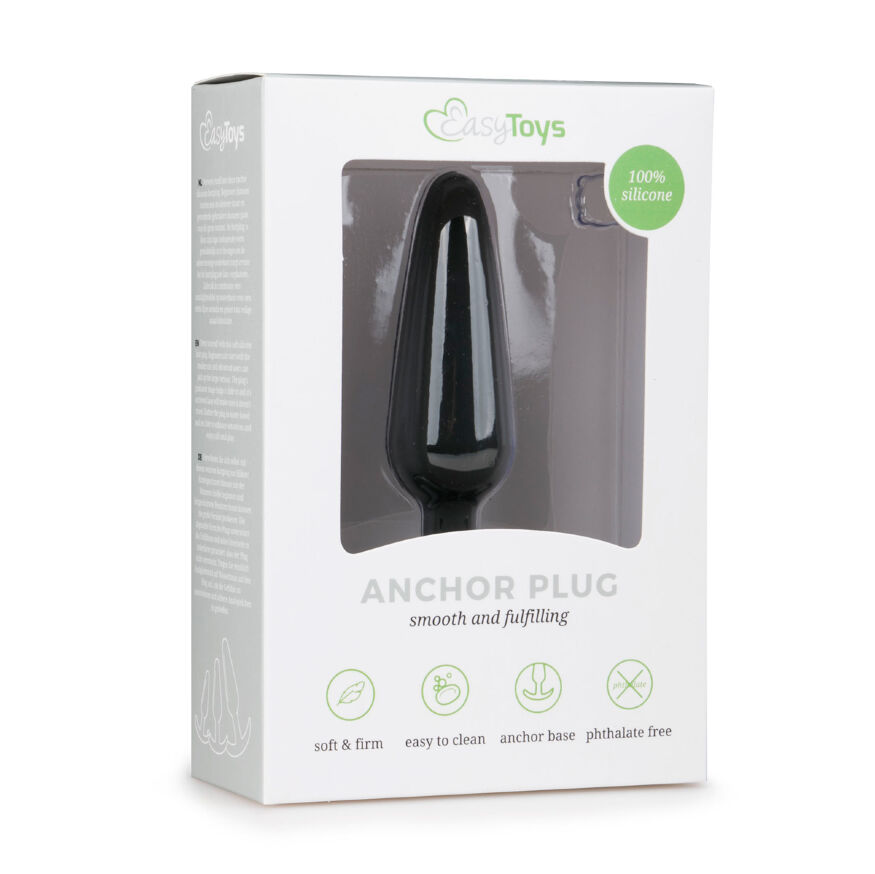 ET110BLK-M Анальная пробка Buttplug черная, M