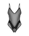 Тедді з доступом Obsessive Blomentis crotchless teddy, XS/S, прозоре, відкрита спина, низ-стрінги