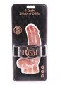 Фалоімітатор реалістичний з мошонкою ToyJoy Get Real на присосці, бежевий
