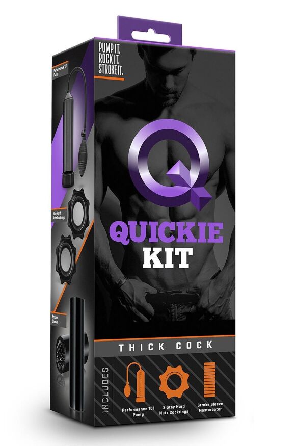 Набір для стимуляції та накачування пеніса Blush Quickie Kit чорний