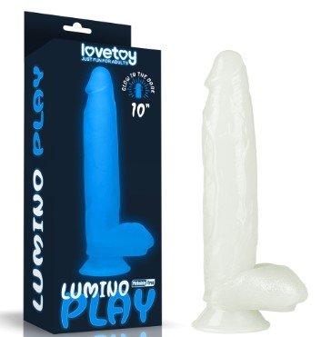 Фалоімітатор реалістичний, світиться в темряві - Lumino Play Dildo 10"