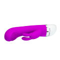 Силиконовый вибратор со стимулирующим отростком для клитора Pretty Love Christ Vibrator Purple