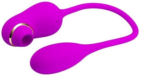 Гибкий вибростимулятор с вакуумной стимуляцией ROMANCE KAMA USB, MC-34