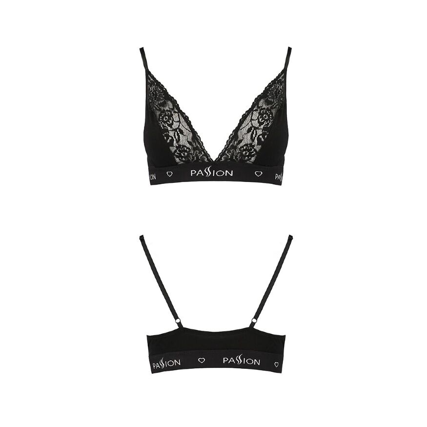 Эластичный топ с кружевом PS001 TOP black L - Passion