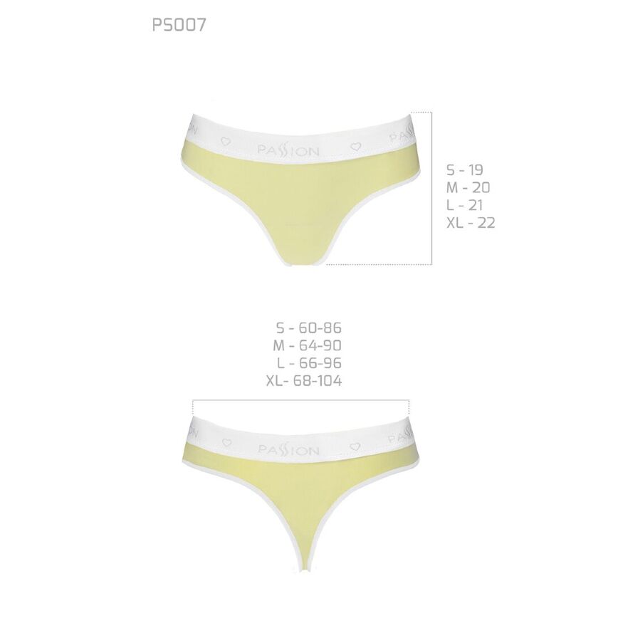 Спортивные трусики-стринги PS007 PANTIES yellow L - Passion
