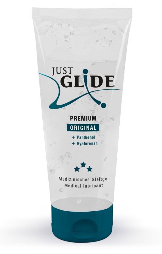 Високоякісний лубрикант без смаку та запаху з регенеруючою дією Just Glide Premium, 200 мл