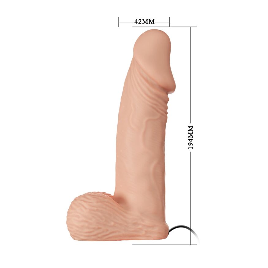 Страпон із реалістичним вібратором Ultra Passionate Harness - Strap On RealDeal 7.6"