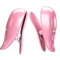 Вибростимуляторы-зажимы для сосков Pretty Love Leaf, розовые, 5.1 х 1.9 см
