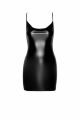 Платье Noir Handmade F307 Mirage, S, black, мини, под латекс, открытая спина, декор из стразов