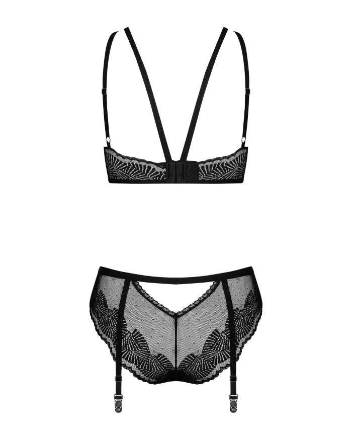 Сексуальный комплект Obsessive Allastia set Black S/M