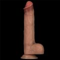 Крупный член с эффектом скользящей кожи - LoveToy Sliding Skin Pro Dual Layer Silicone Dong 9" Flesh