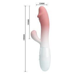 Вібратор кролик з високоякісного силікону PRETTY LOVE - SNAPPY, light pink, 30 vibration functions