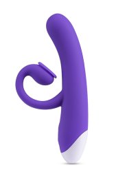 T331543 Двойной вибратор с технологией пульсации воздуха Blush HOP - OH BUNNY - MIDNIGHT