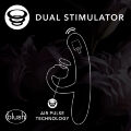T331543 Двойной вибратор с технологией пульсации воздуха Blush HOP - OH BUNNY - MIDNIGHT