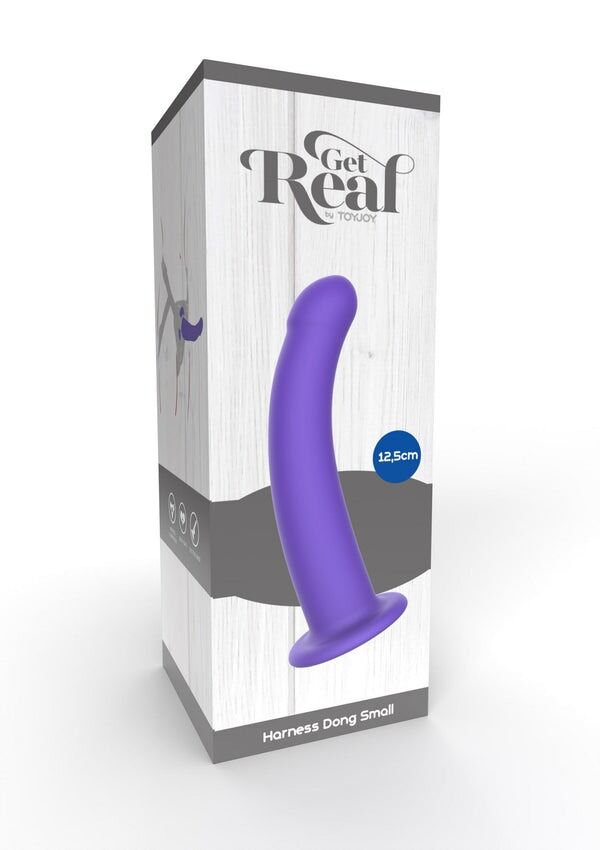 Фалоімітатор страпон на присосці ToyJoy Get Real Silicone Harness Dong фіолетовий, М