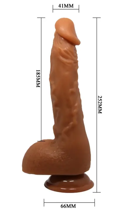 Фалоімітатор на присосці Baile Beautiful JASON 9,4'' Brown