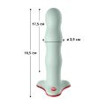 Фалоімітатор Fun Factory BOUNCER Light Green, кульки всередині, ефект вібрації, діаметр 3,9 см