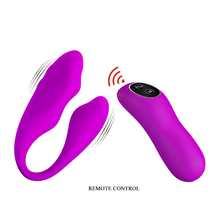 Вибратор для пар V-образной формы Pretty Love Bernie Stimulator Purple