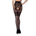 Колготки с открытым доступом Passion TIOPEN 013 black 3/4 (20/40 den), ажурные трусики и подвязки