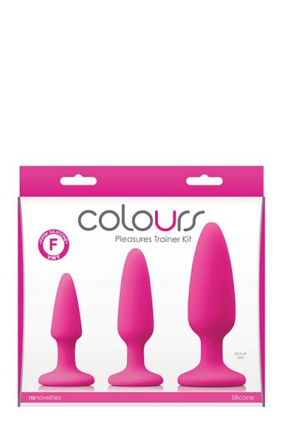Набор анальных пробок COLOURS PLEASURES TRAINER KIT PINK      