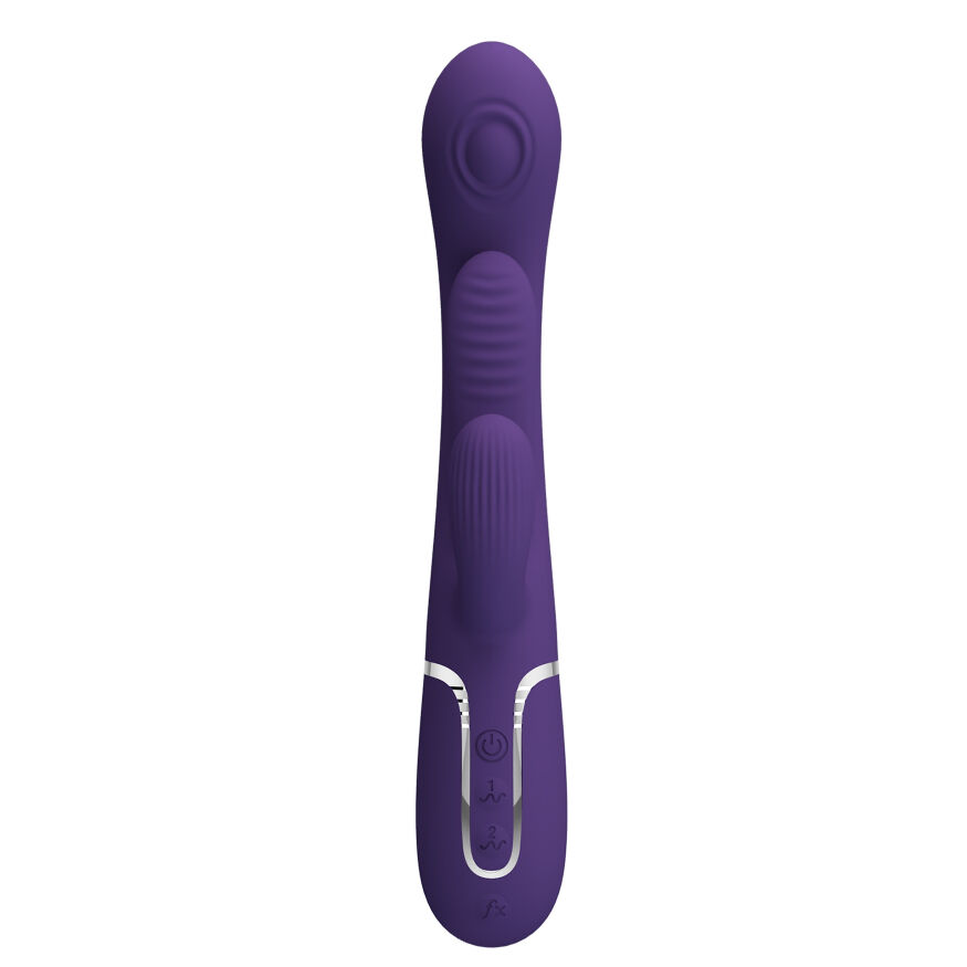 Вібратор із стимулятором клітора PRETTY LOVE - Shonia Dark Purple 3 in 1, BW-500041-2