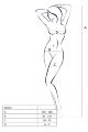 Бодистокинг с сексуальным дизайном Passion BS032 с интимным доступом, белый, S-L