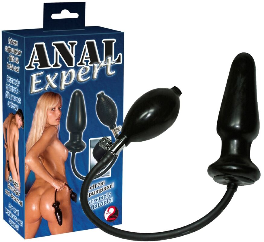 Надувна анальна пробка - Anal Expert 4 см - 9 см