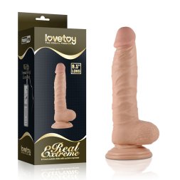 Реалістичний фалоімітатор з мошонкою тілесного кольору Real Extreme Dildo 8.5"