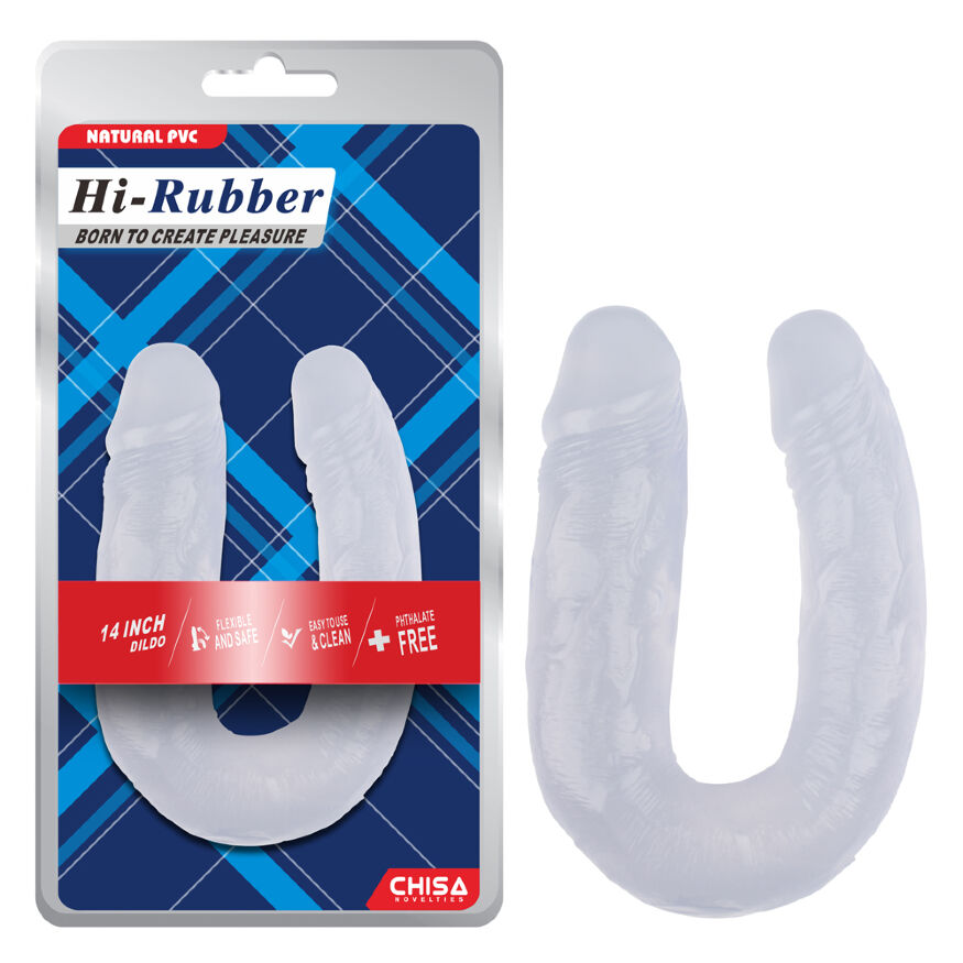 Фаллоимитатор двойной Chisa Hi-Rubber 14 Clear