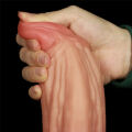 Незвичний фалоімітатор подвійної щільності LoveToy Dual-Layered Silicone Cock 10" Brown