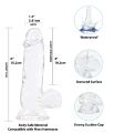 Фаллоимитатор ADDICTION - Crystal Clear Dildo with Balls - 6"