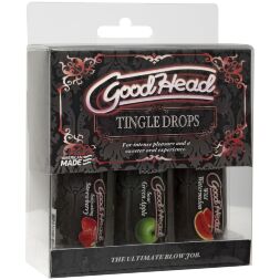 Набор капель для минета Doc Johnson GoodHead Tingle Drops, 3х29,5 мл, арбуз, зеленое яблоко, клубника