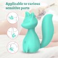 Міні-вібратор кліторальний Every Night Toys Doris у формі лисиці бірюзовий, 10 режимів вібрації