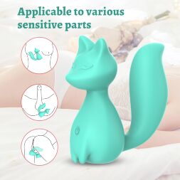 Міні-вібратор кліторальний Every Night Toys Doris у формі лисиці бірюзовий, 10 режимів вібрації