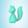 Міні-вібратор кліторальний Every Night Toys Doris у формі лисиці бірюзовий, 10 режимів вібрації