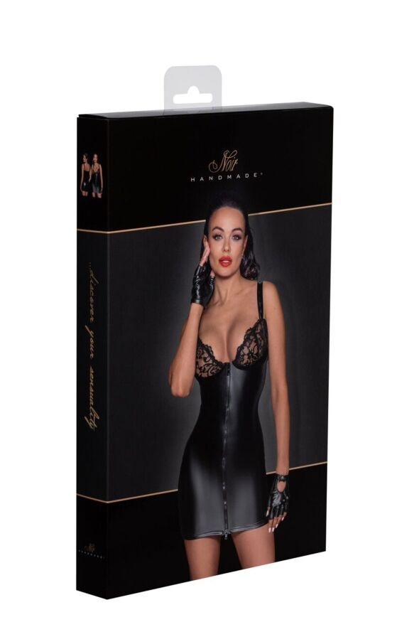 Сукня з мокрим ефектом Noir Handmade F254 Powerwetlook mini-dress, 3XL