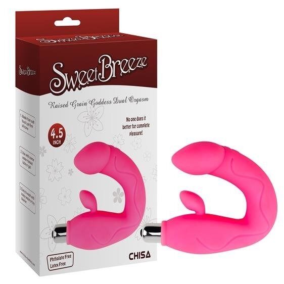 Вібратор подвійної стимуляції Chisa Sweet Breeze для точки G та клітора, рожевий
